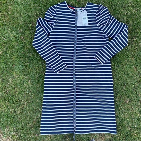 NWT Boden Imogen Breton Long Sleeve Dress in Navy / Ivory (size 6) - Picture 7 of 10